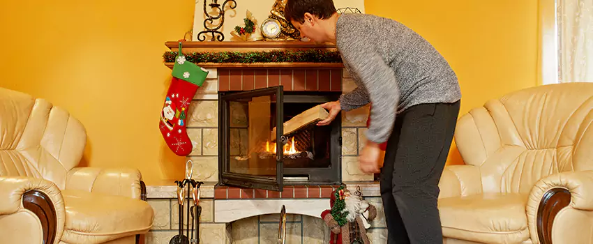 Rusted Metal Fireplace Restoration in Casper, Wyoming